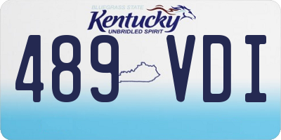 KY license plate 489VDI