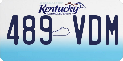 KY license plate 489VDM