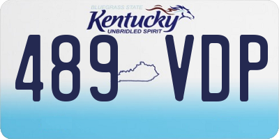 KY license plate 489VDP