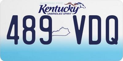 KY license plate 489VDQ