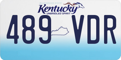 KY license plate 489VDR