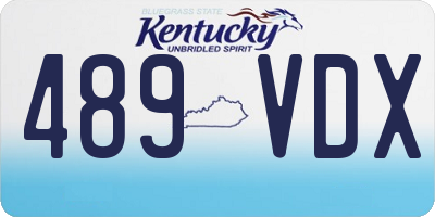KY license plate 489VDX