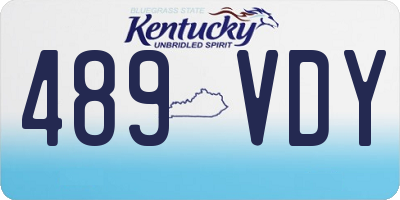 KY license plate 489VDY