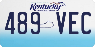 KY license plate 489VEC