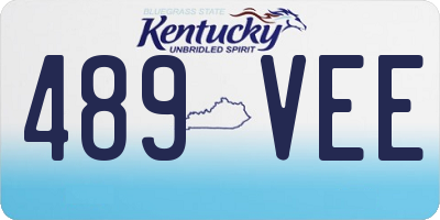 KY license plate 489VEE