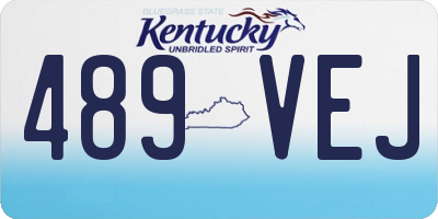 KY license plate 489VEJ