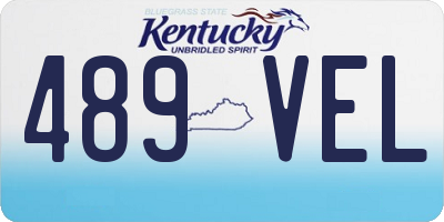 KY license plate 489VEL