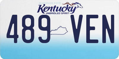 KY license plate 489VEN