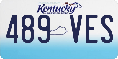 KY license plate 489VES