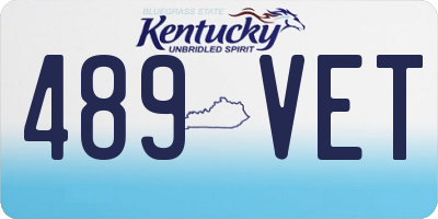 KY license plate 489VET
