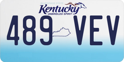 KY license plate 489VEV