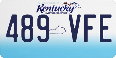 KY license plate 489VFE
