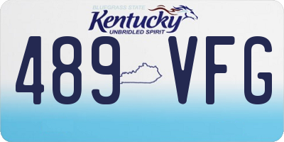 KY license plate 489VFG