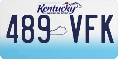KY license plate 489VFK