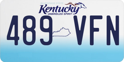 KY license plate 489VFN