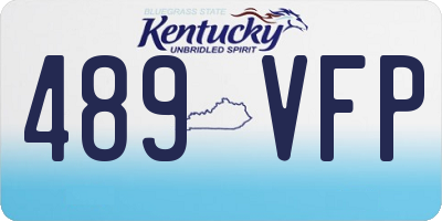 KY license plate 489VFP