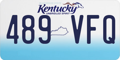KY license plate 489VFQ