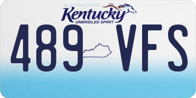 KY license plate 489VFS