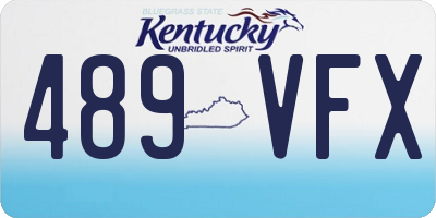 KY license plate 489VFX
