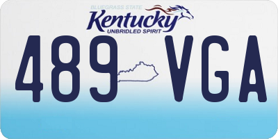 KY license plate 489VGA