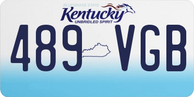 KY license plate 489VGB