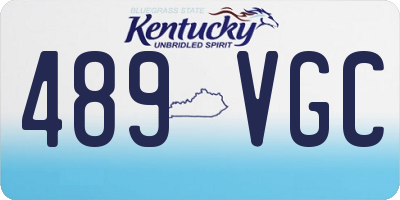 KY license plate 489VGC