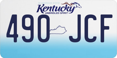 KY license plate 490JCF