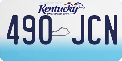 KY license plate 490JCN