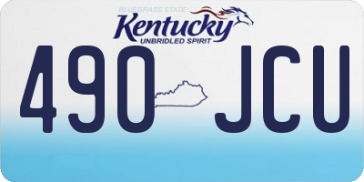 KY license plate 490JCU