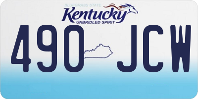 KY license plate 490JCW