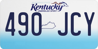 KY license plate 490JCY