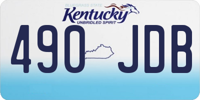 KY license plate 490JDB