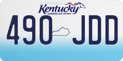 KY license plate 490JDD