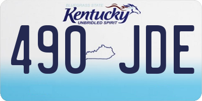 KY license plate 490JDE