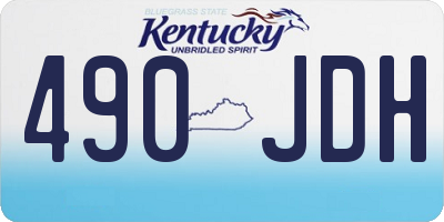 KY license plate 490JDH
