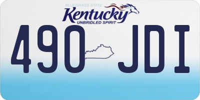 KY license plate 490JDI