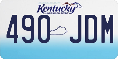 KY license plate 490JDM