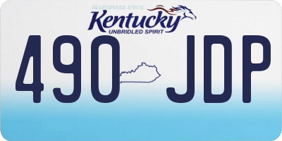 KY license plate 490JDP