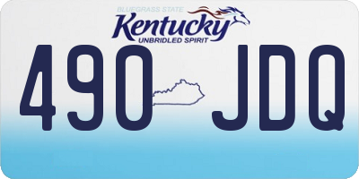 KY license plate 490JDQ