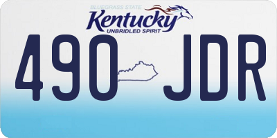 KY license plate 490JDR