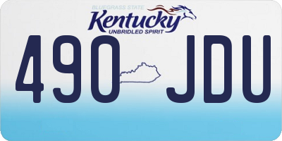 KY license plate 490JDU