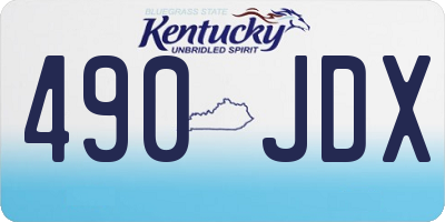 KY license plate 490JDX