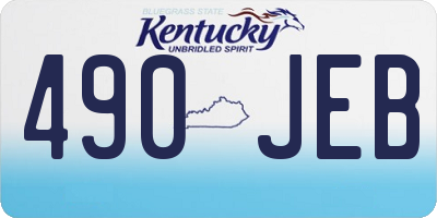 KY license plate 490JEB