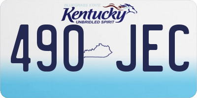 KY license plate 490JEC