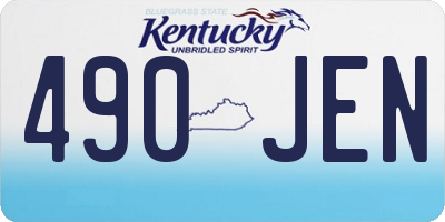 KY license plate 490JEN