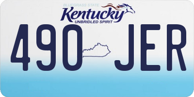 KY license plate 490JER
