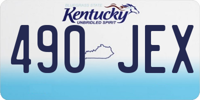 KY license plate 490JEX