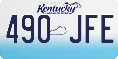 KY license plate 490JFE
