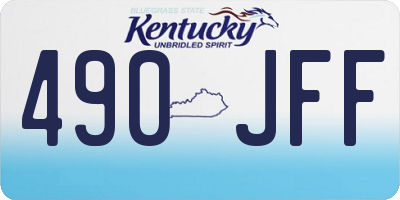 KY license plate 490JFF