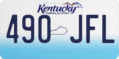KY license plate 490JFL
